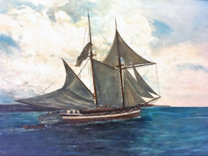The original Madonna, built in 1871, painting by Dick Purinton